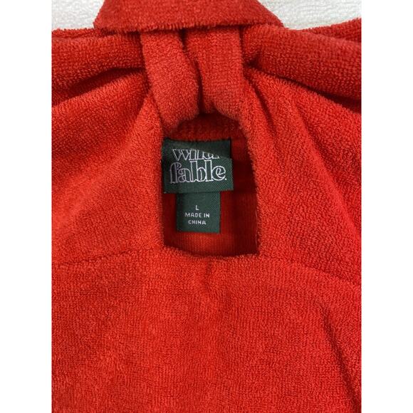 Wild Fable Shortall Womens L Red Terry Cloth Short Romper Halter Beach NWT! - Picture 11 of 11